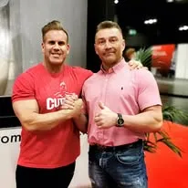 Krzysztof Dragon z Jayem Cutlerem, czterokrotnym zwycięzcą Mr. Olympia
